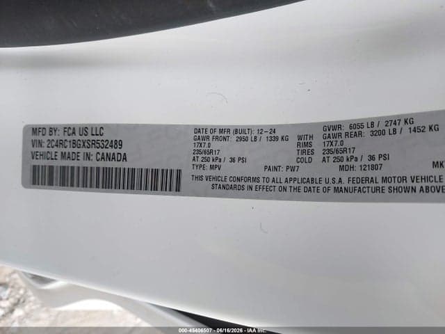 2025 CHRYSLER PACIFICA SELECT 9