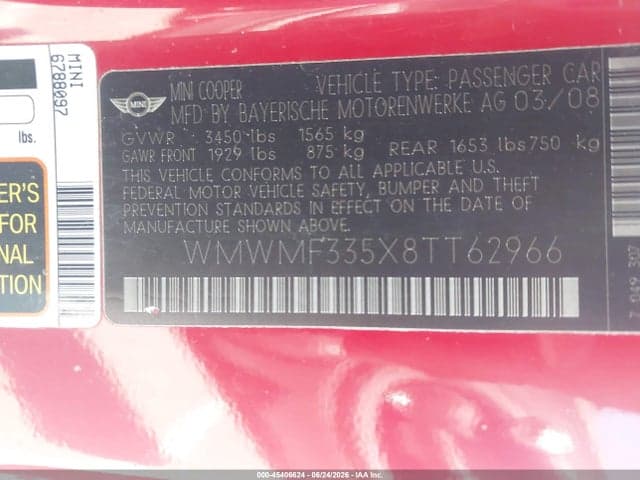 2008 MINI COOPER 9