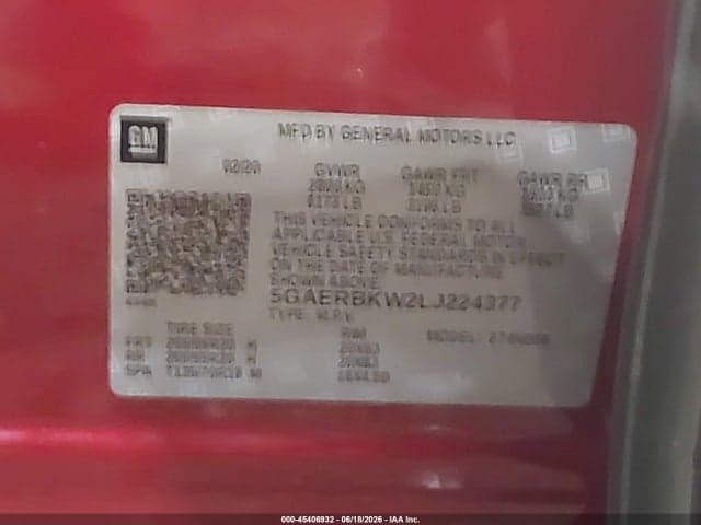 2020 BUICK ENCLAVE FWD ESSENCE 9