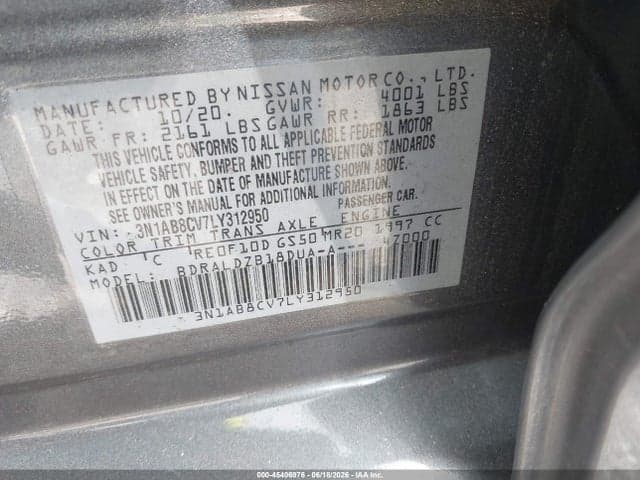 2020 NISSAN SENTRA SV XTRONIC CVT 9