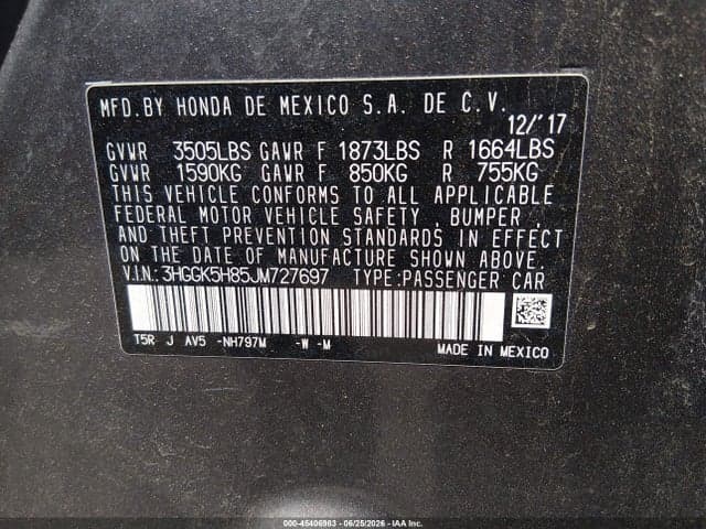 2018 HONDA FIT EX/EXL 9