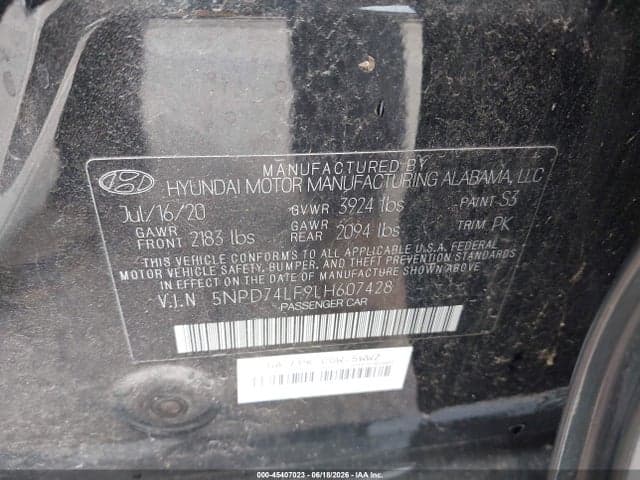 2020 HYUNDAI ELANTRA SE 9