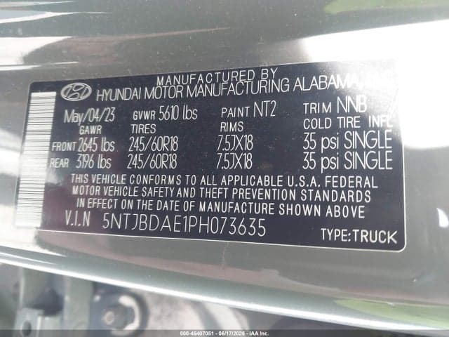 2023 HYUNDAI SANTA CRUZ SEL 9