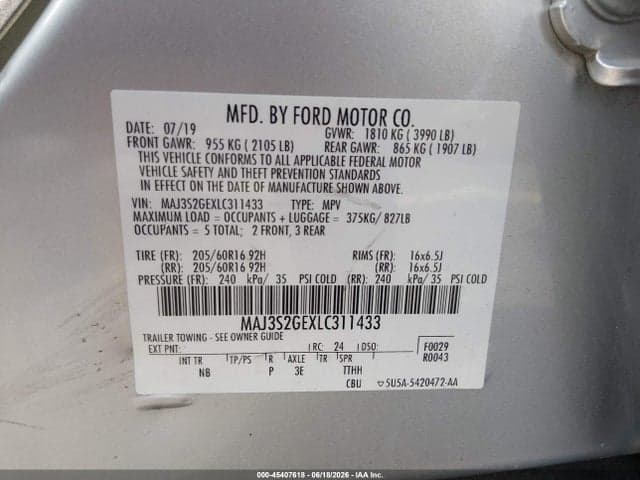 2020 FORD ECOSPORT SE 9
