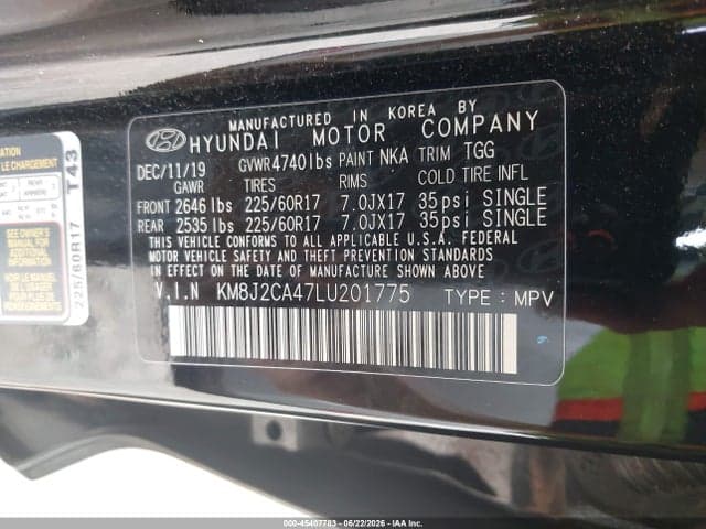 2020 HYUNDAI TUCSON SE 9