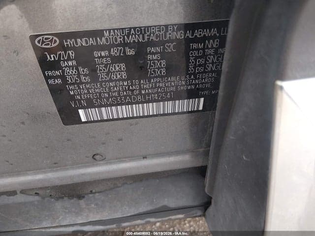 2020 HYUNDAI SANTA FE SEL 9
