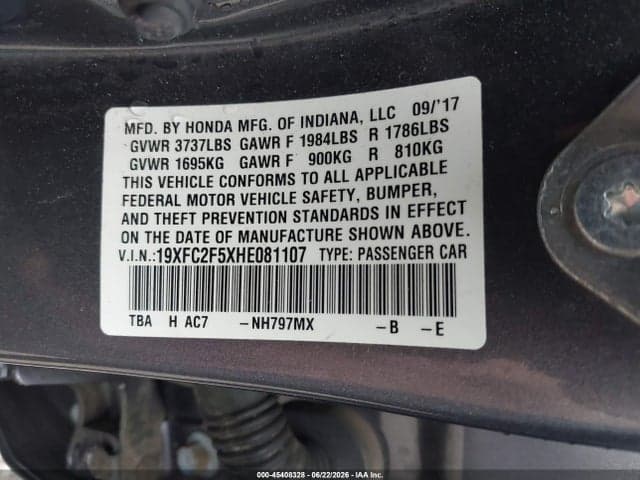 2017 HONDA CIVIC LX 9