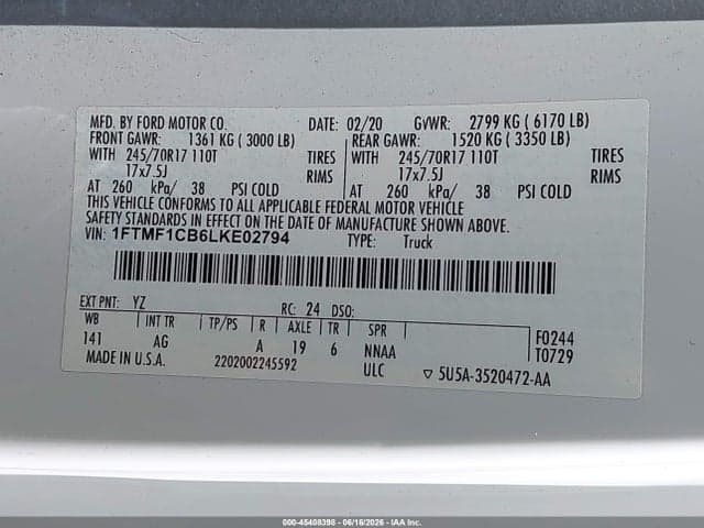 2020 FORD F-150 XL 9