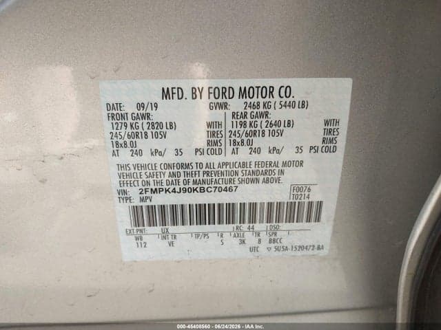 2019 FORD EDGE SEL 9