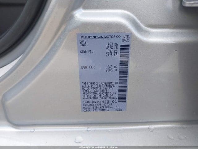 2025 NISSAN ALTIMA SV FWD 9