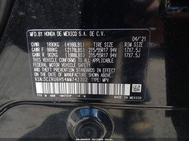 2021 HONDA HR-V AWD EX 9