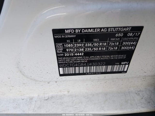 2018 MERCEDES-BENZ GLA 250 4MATIC 9