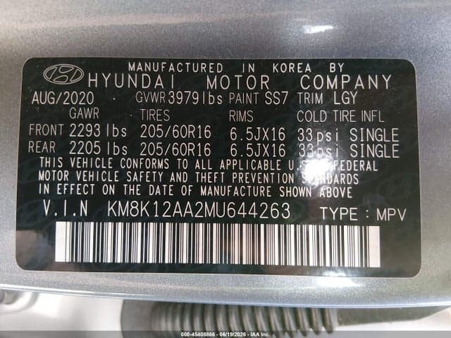 2021 HYUNDAI KONA SE 9