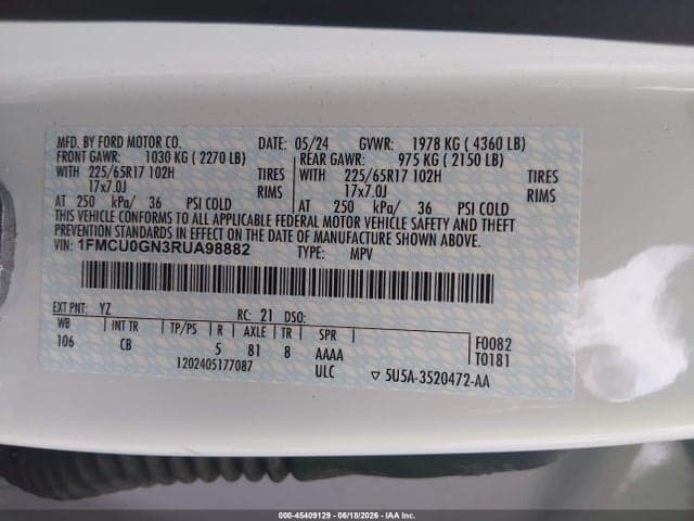 2024 FORD ESCAPE ACTIVE 9
