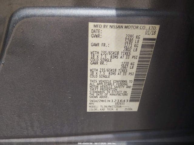 2018 NISSAN MURANO SL 9