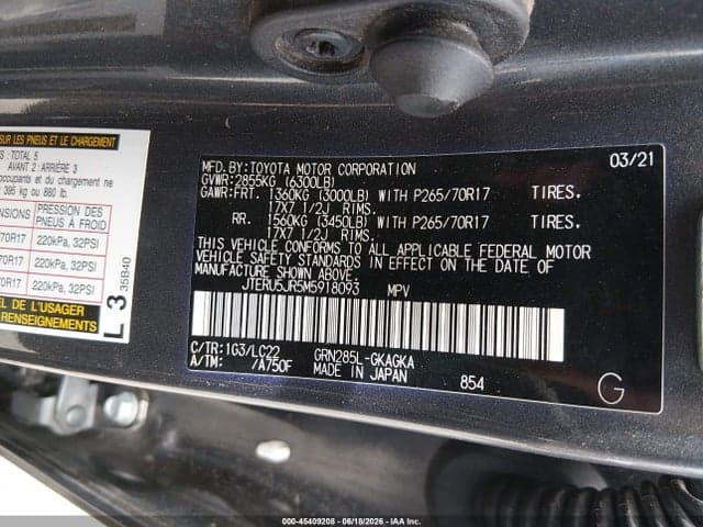 2021 TOYOTA 4RUNNER TRD OFF ROAD PREMIUM 9