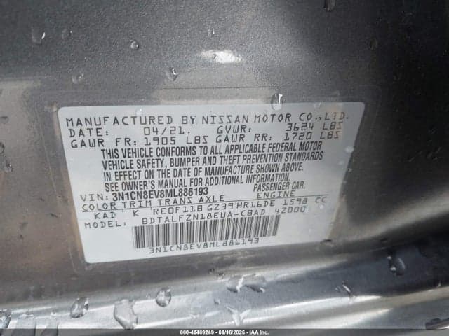 2021 NISSAN VERSA SV XTRONIC CVT 9