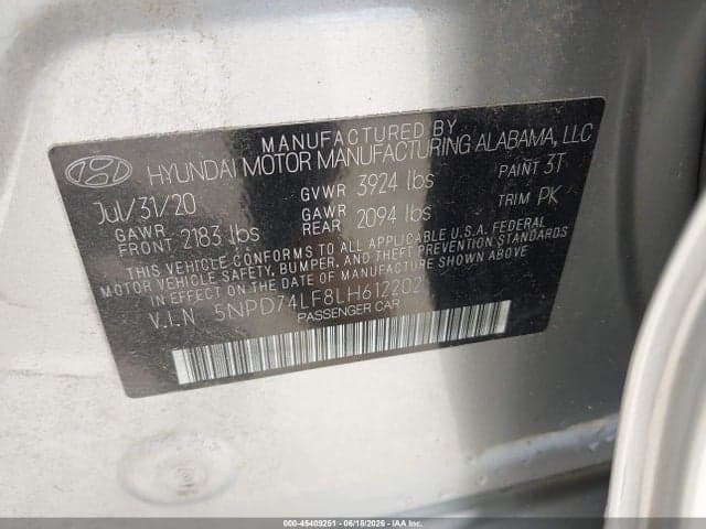 2020 HYUNDAI ELANTRA SE 9