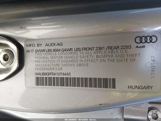 2017 AUDI A3 PREMIUM 9