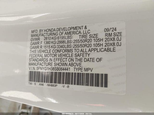 2025 HONDA PILOT SPORT 9