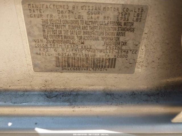 2024 NISSAN VERSA 1.6 S 9