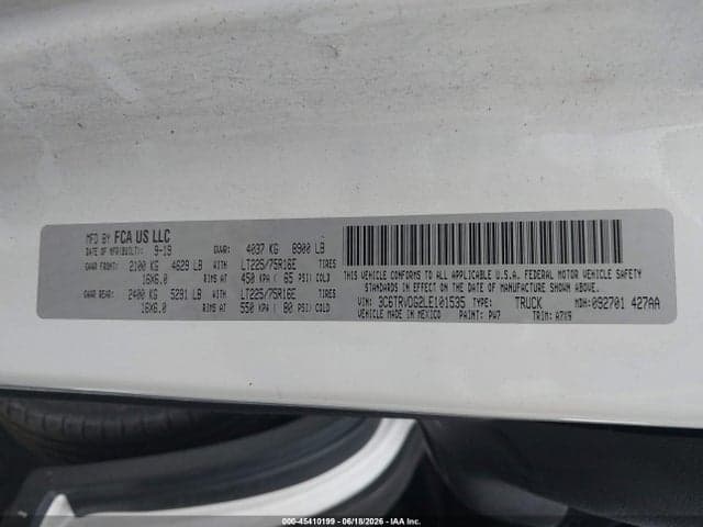 2020 RAM PROMASTER 2500 HIGH ROOF 159 WB 9