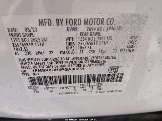 2023 FORD EXPLORER XLT 9