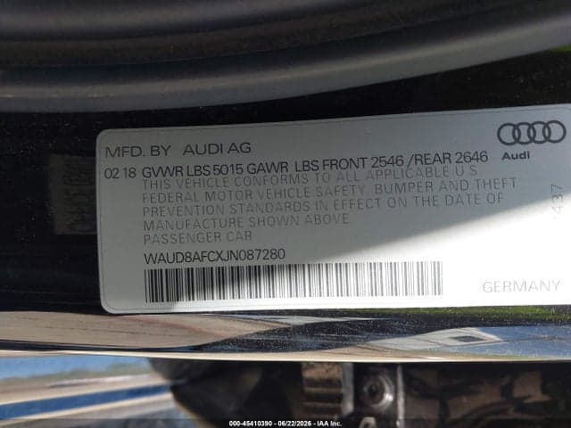 2018 AUDI A6 2.0T PREMIUM PLUS 9