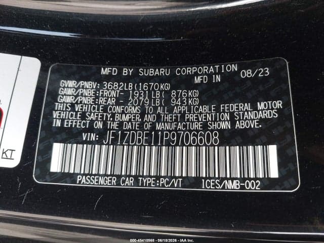 2023 SUBARU BRZ LIMITED 9