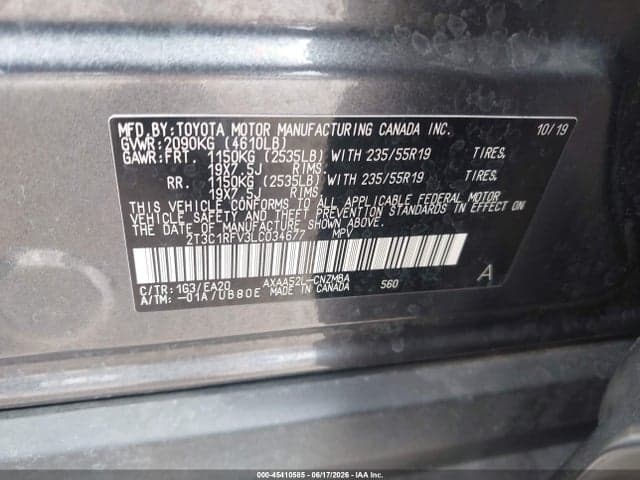 2020 TOYOTA RAV4 XLE PREMIUM 9
