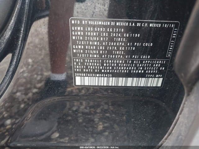2020 VOLKSWAGEN TIGUAN 2.0T S 9