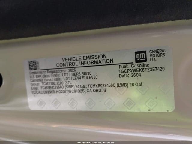 2026 CHEVROLET SILVERADO 1500 2WD SHORT BED RST 9