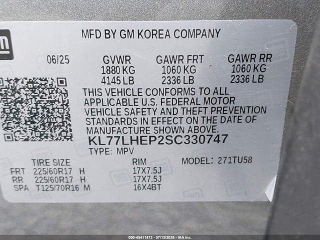 2025 CHEVROLET TRAX FWD LT 10