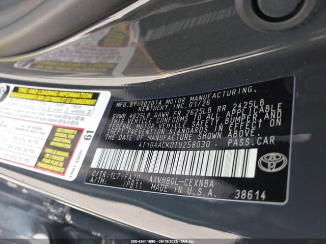2026 TOYOTA CAMRY LE 9