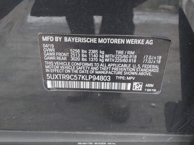 2019 BMW X3 XDRIVE30I 9