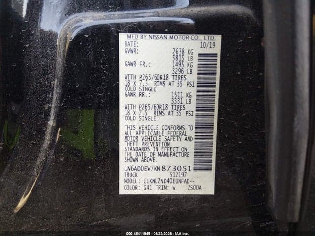 2019 NISSAN FRONTIER SV 9