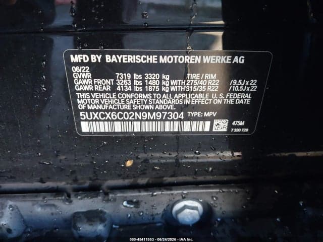 2022 BMW X7 M50I 9