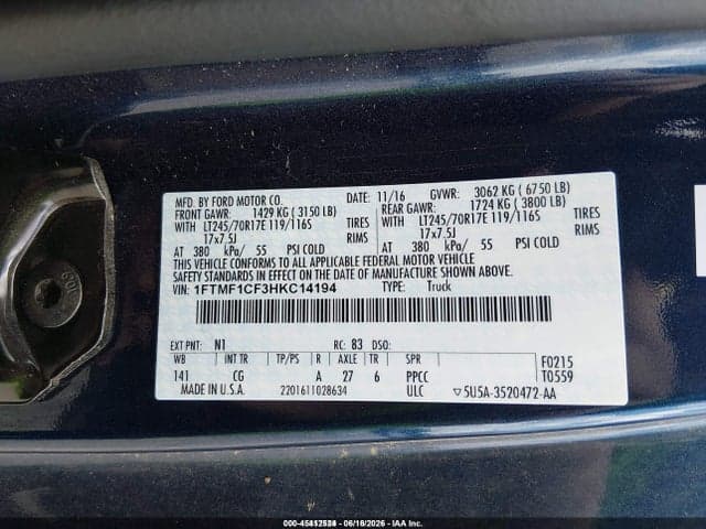 2017 FORD F-150 XL 9