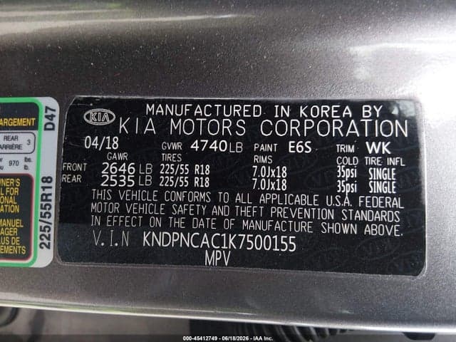 2019 KIA SPORTAGE EX 9