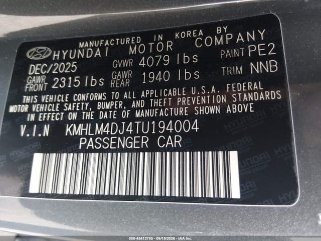 2026 HYUNDAI ELANTRA HYBRID BLUE 9