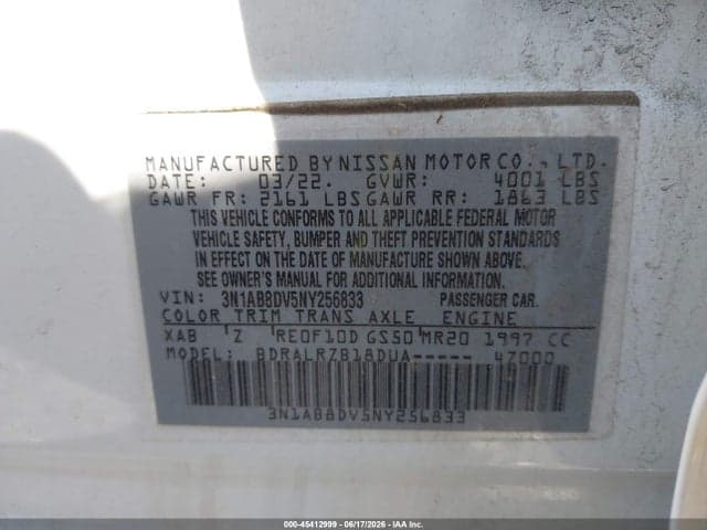 2022 NISSAN SENTRA SR XTRONIC CVT 9