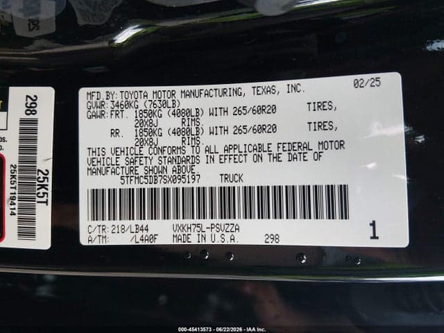 2025 TOYOTA TUNDRA HYBRID 1794 EDITION CREWMAX 5.5' BED 9