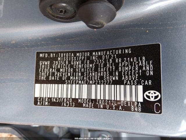 2021 TOYOTA COROLLA LE 9