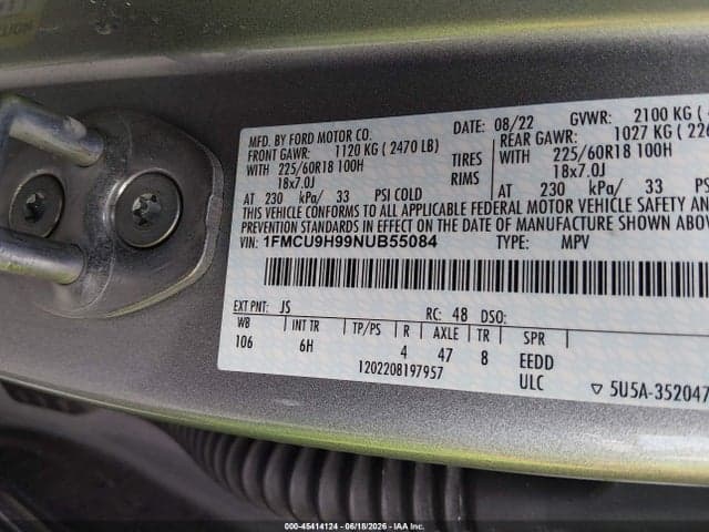 2022 FORD ESCAPE SEL 9