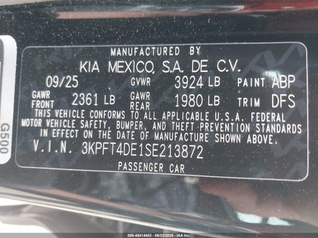 2025 KIA K4 LXS 9