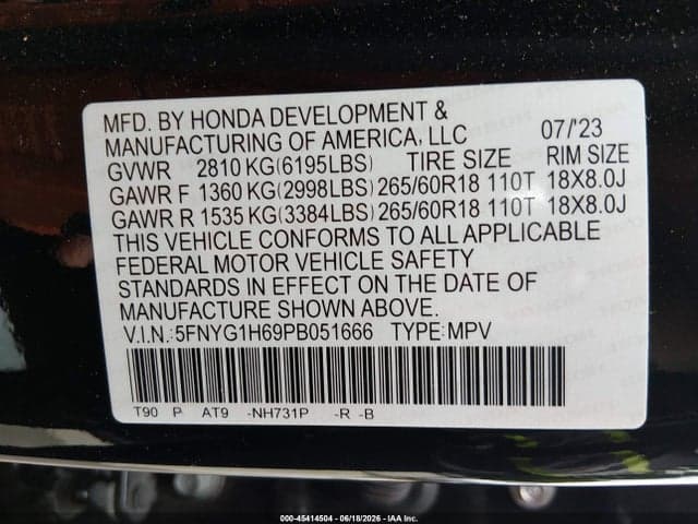 2023 HONDA PILOT AWD TRAILSPORT 9