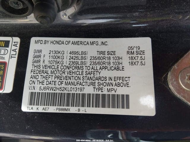 2019 HONDA CR-V EX 9