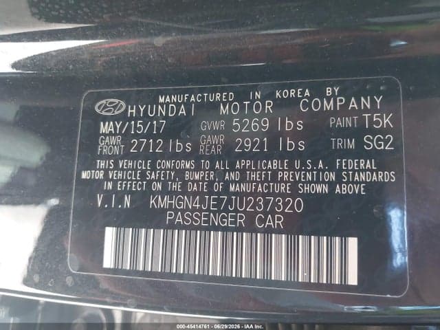2018 GENESIS G80 3.8 9