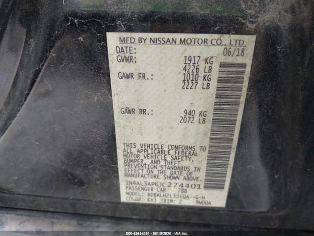 2018 NISSAN ALTIMA 2.5 SR 9