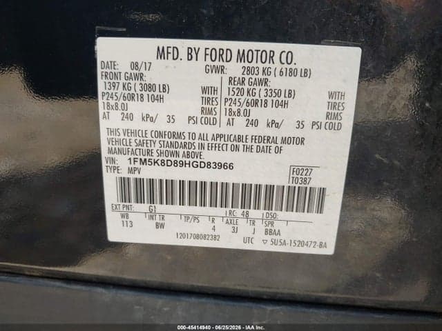2017 FORD EXPLORER XLT 9